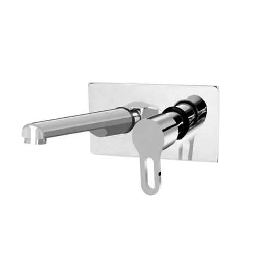 Exposed Parts of S/L Wall Mounted (Conc.) Basin Mixer with Straight Round Spout