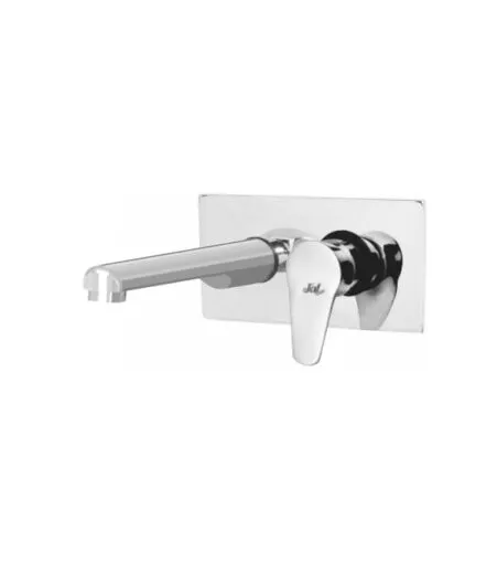 S/L Wall Mounted (Conc.) Basin Mixer with Straight Round Spout 15 mm