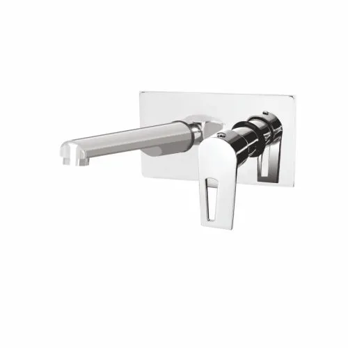 Exposed Parts of S/L Wall Mounted (Conc.) Basin Mixer with Straight Round Spout