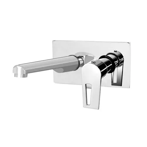 Exposed Parts of S/L Wall Mounted (Conc.) Basin Mixer with Straight Round Spout
