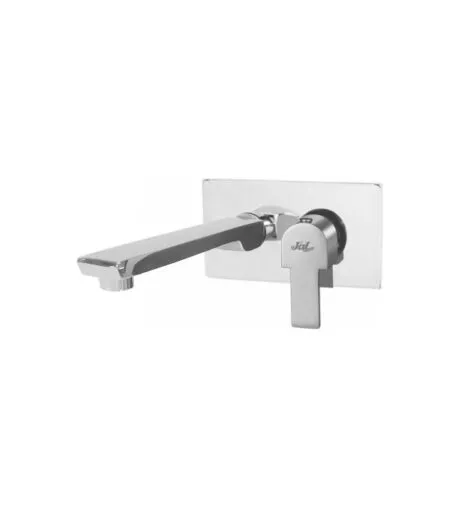Single Lever Wall Mounted (Conc.) Basin Mixer with Straight Square Spout 15 mm