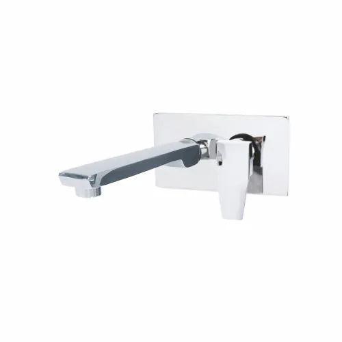 Single Lever Wall Mounted (Conc.) Basin Mixer with Straight Sq. Spout