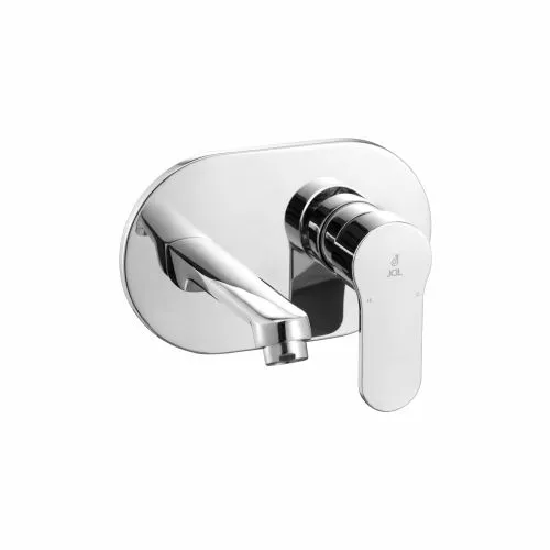 Exposed Parts of Single Lever Wall Mounted Concealed Basin Mixer with Straight Square Spout