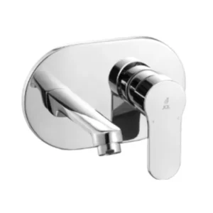 Exposed Parts of Single Lever Wall Mounted Concealed Basin Mixer with Straight Square Spout