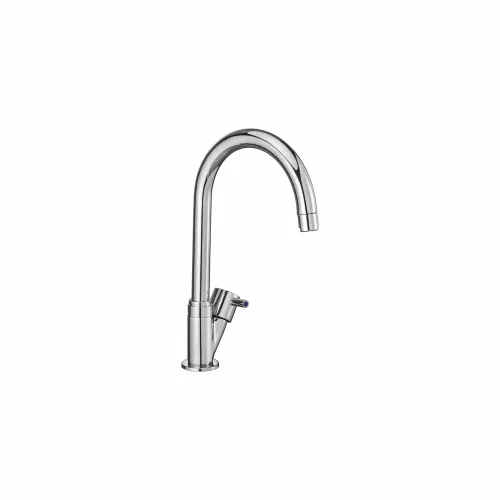 Pillar Tap Deck Mounted with Gooseneck ‘Swivel’ Spout