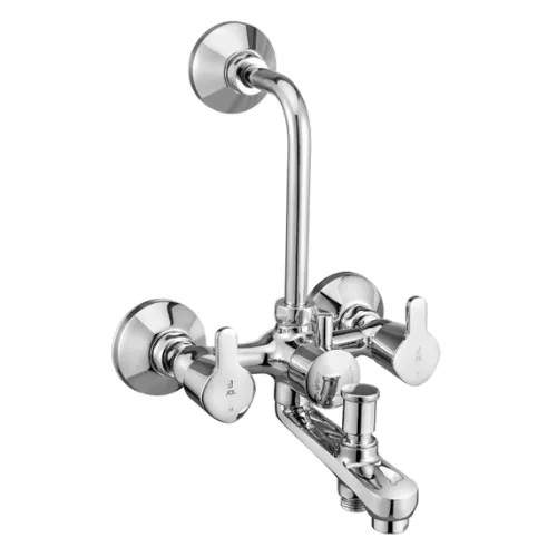 Wall Mixer 3-in-1 with Provision for Hand Shower & Overhead Shower (with Bend)