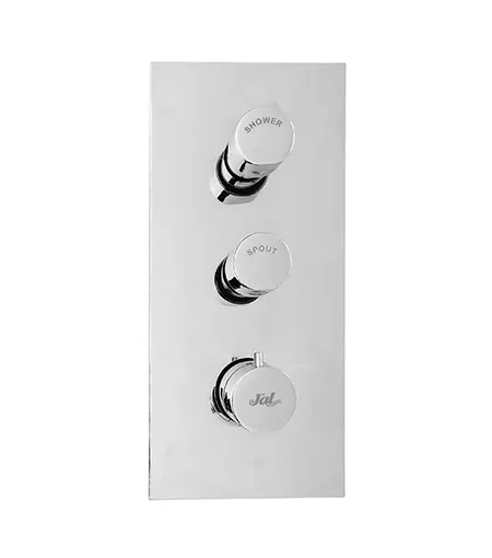 Exposed Parts for Conc. Thermostatic W/m with Three-Way Diversion with Round Knobs