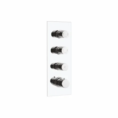 Exposed Parts with Round Knobs for Thermostatic Concealed Wall Mixer