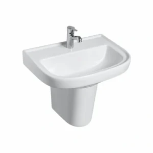 MESHWO Wash Basin with Half Pedestal