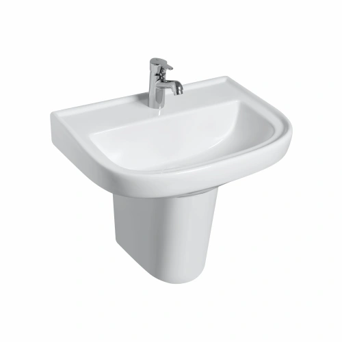 MESHWO Wash Basin with Half Pedestal