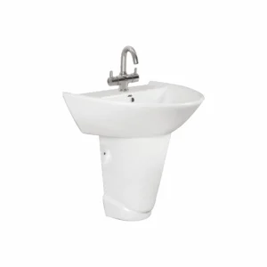 BAFFIN Wash Basin with Half Pedestal