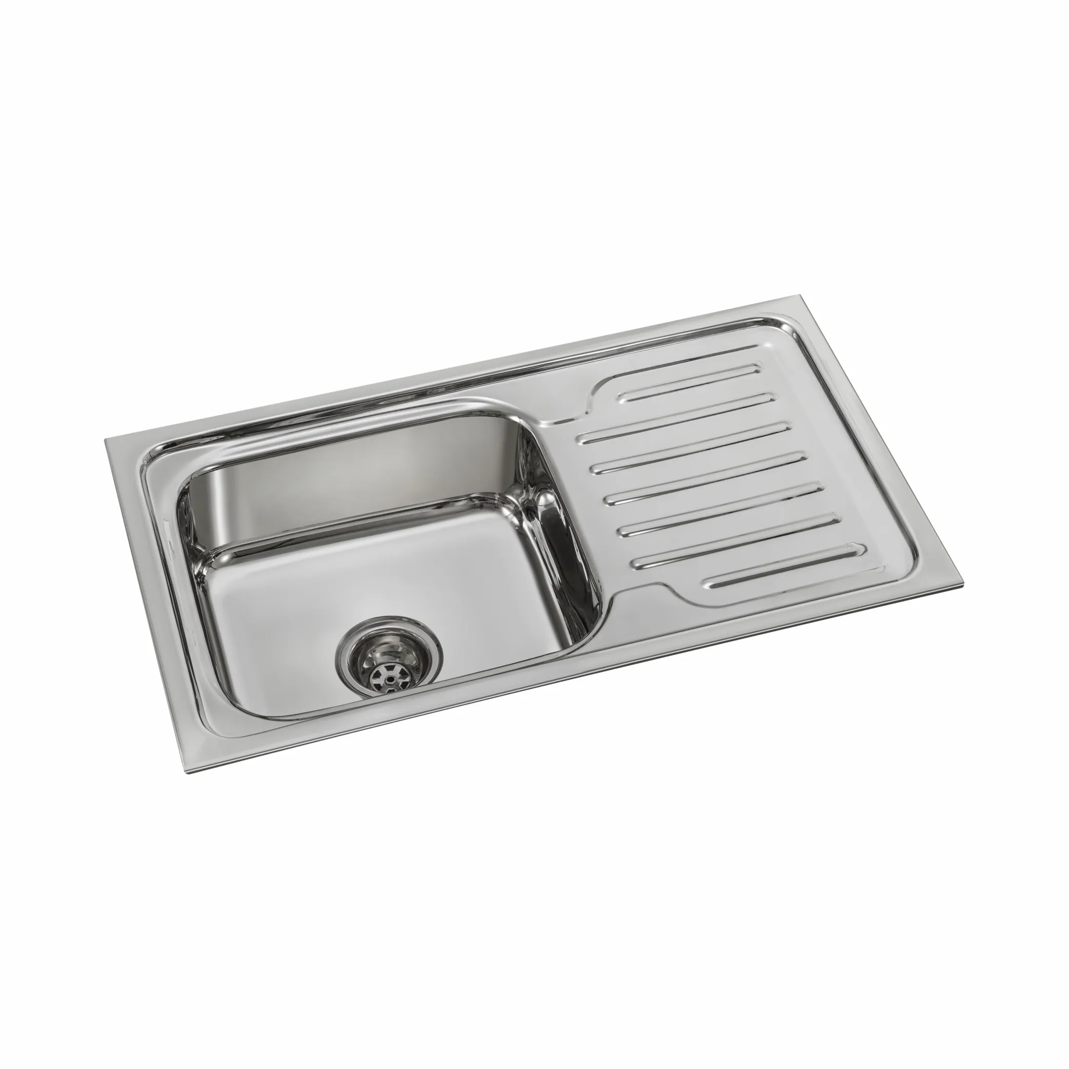 Single Bowl Side Drain Kitchen Sink 37x18x8
