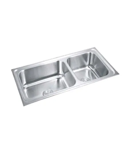 Stainless Steel Kitchen sink 40*20 with Bowl size 20*16 & 14*16