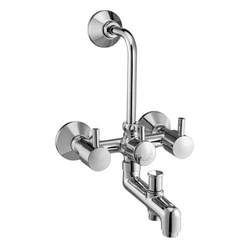 Wall Mixer 3 -in-1 with Provision for Hand Shower & Overhead Shower with Bend