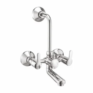Wall Mixer with Provision For Overhead Shower with Bend