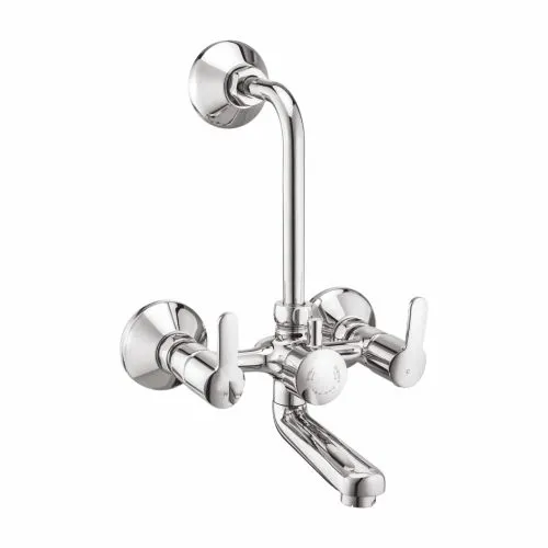 Wall Mixer with Provision For Overhead Shower with Bend