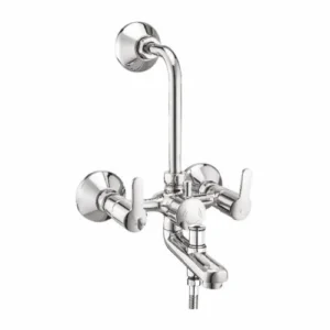 Wall Mixer 3-in-1 with Provision For Hand Shower & Overhead Shower with Bend