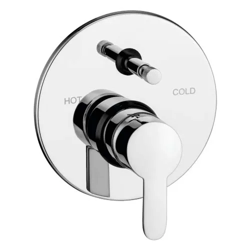 Exposed Parts of Single Lever Concealed Divertor Mixer Push Type