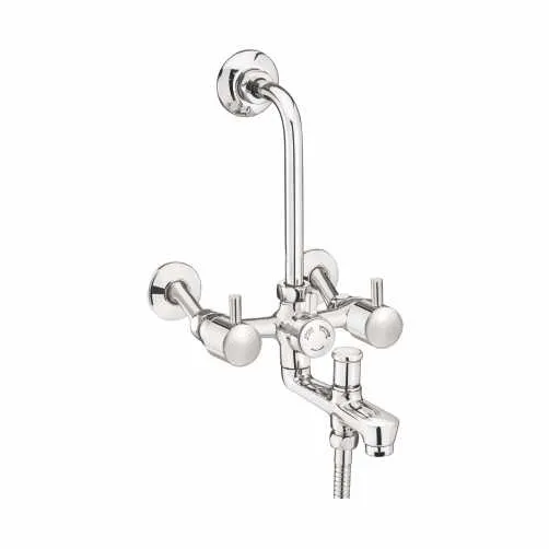 Wall Mixer 3-in-1 withProvision for Hand Shower & Overhead Shower with Bend
