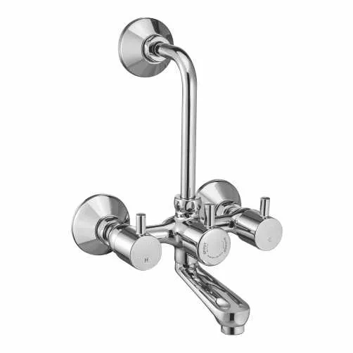 Wall Mixer with Provision for Overhead Shower with Bend