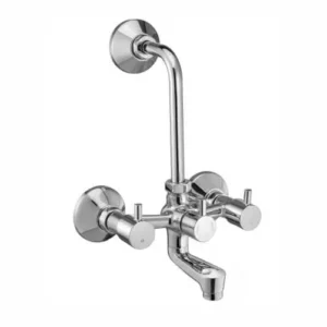 Wall Mixer with Provision for Overhead Shower with Bend (S.S.) & NRV