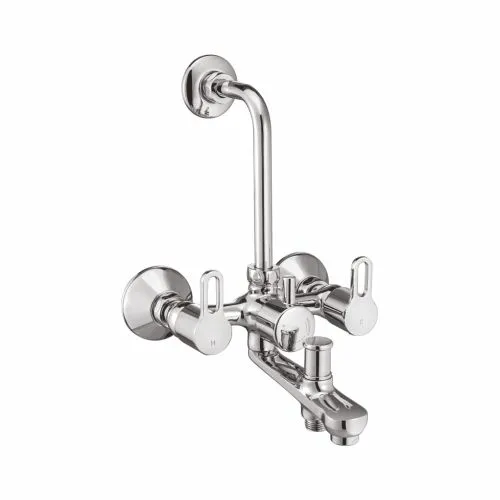 Wall Mixer 3-in-1 with Provision For Hand Shower & Overhead Shower with Bend