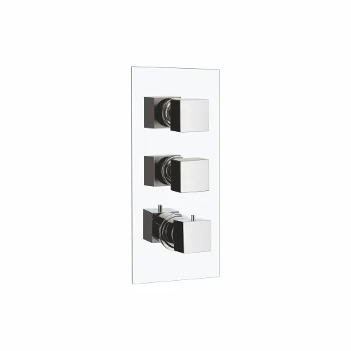 Exposed Parts with Square Knobs for Thermostatic Concealed Wall Mixer