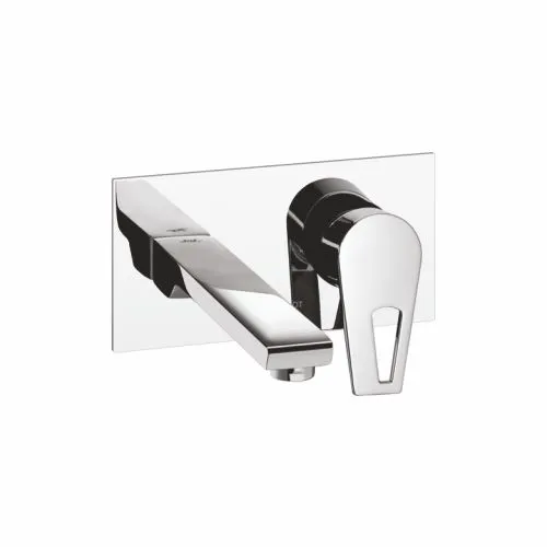 Exposed Parts of S/L Wall Mounted Concealed Basin Mixer with Straight Square Spout