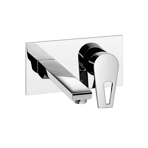 Exposed Parts of S/L Wall Mounted Concealed Basin Mixer with Straight Square Spout