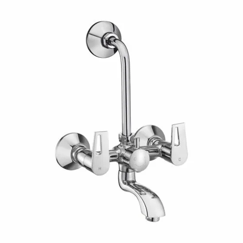 Wall Mixer with Provision for Overhead Shower with Bend