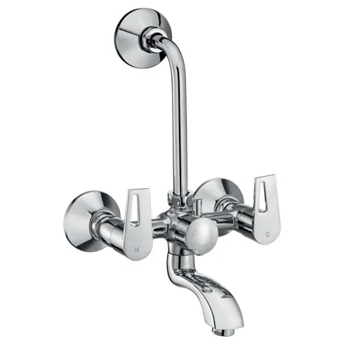 Wall Mixer with Provision for Overhead Shower with Bend