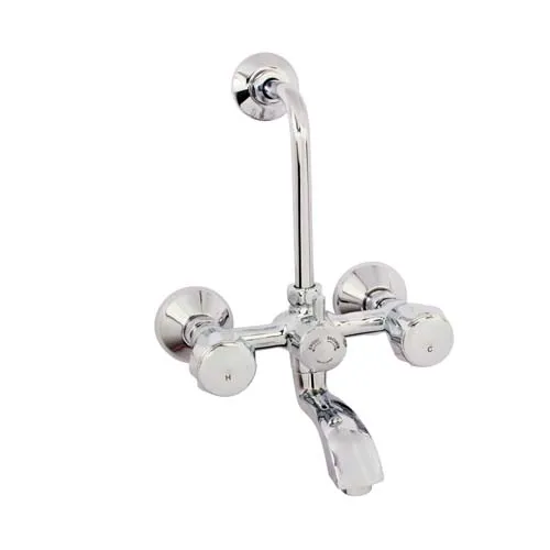 Wall Mixer with Provision for Overhead Shower with Bend