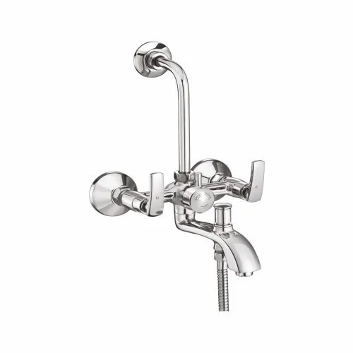 Wall Mixer 3-in-1 with Provision for Hand Shower & Overhead Shower with Bend