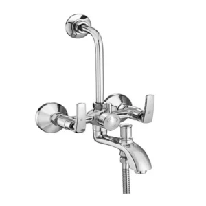 Wall Mixer 3-in-1 with Provision for Hand Shower & Overhead Shower with Bend