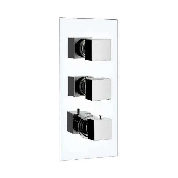 Exposed Parts with Square Knobs for Thermostatic Concealed Wall Mixer