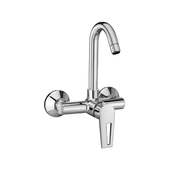 Single Lever Sink Mixer with Hi-Neck Swivel Spout