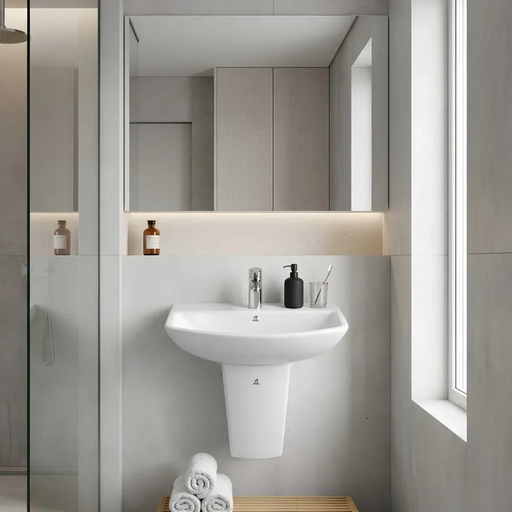 Wash Basin with Half Pedestal