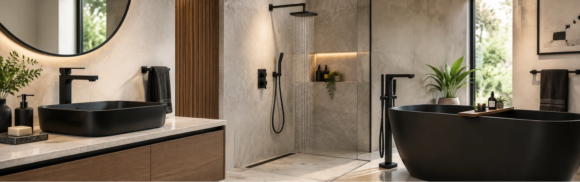 How to Style Your Bathroom with Matte Black Fixtures