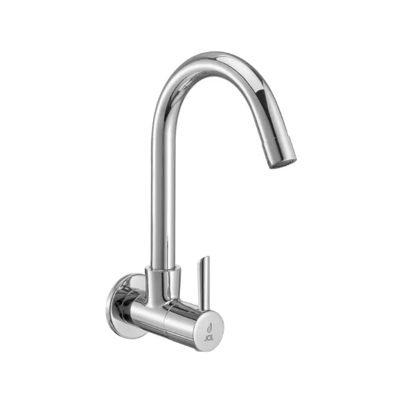 Sink Cock with U Swivel Spout (Wall Mounted Model) with Flange