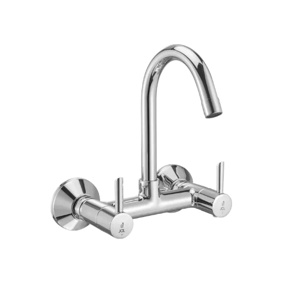Sink Mixer With U Swivel Spout (Wall Mounted Model) With Connecting Legs & Flanges