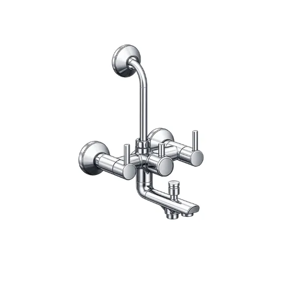 Wall Mixer 3 in 1 with provision of Hand shower & Overhead Shower with Bend